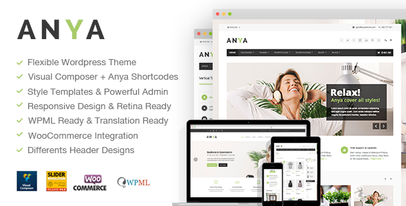 Anya - Fresh Business & Ecommerce WordPress Theme