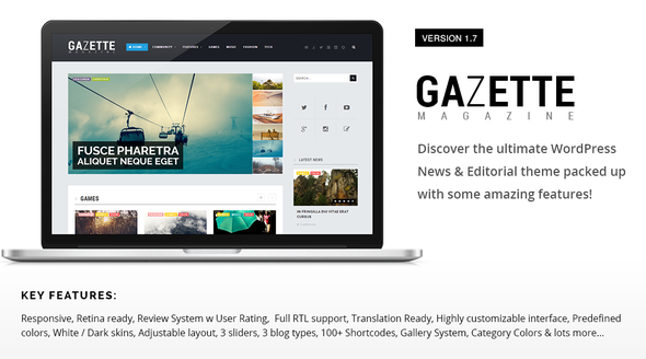 Gazette Magazine - WordPress Community Theme