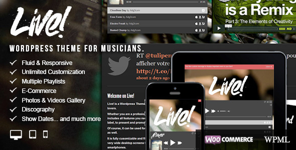 Live! - Music WordPress Theme